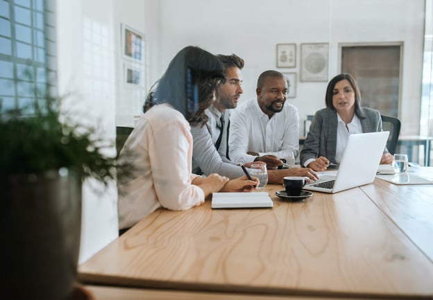 Executives having a meeting at a conference room