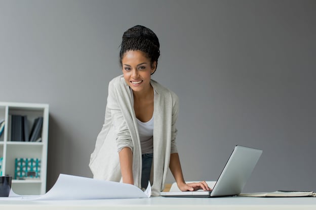 FMLA forms: entrepreneur happily working