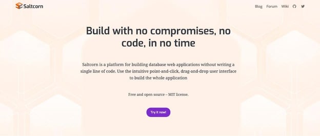 Open source low code platform: Saltcorn