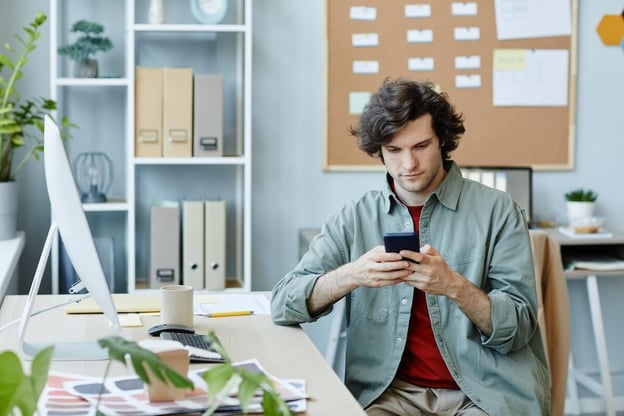 Employee misconduct: employee using his phone