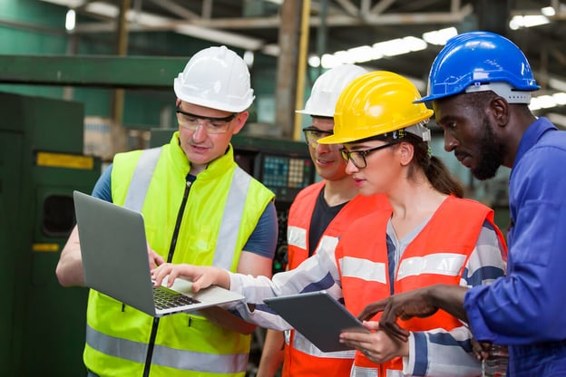 Engineer showing her personnel safety procedures