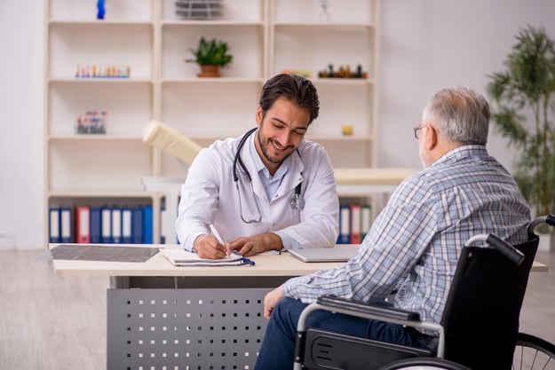Doctor talking to a patient