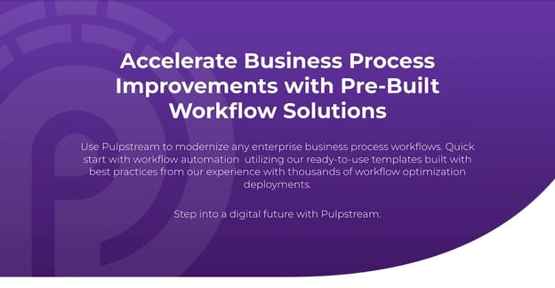 Business process transformation: screenshot of Pulpstream website