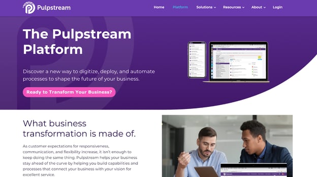 Pulpstream homepage