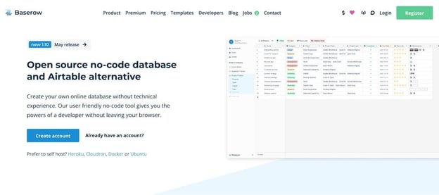 Open source low code platform: Baserow