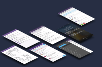 Multiple devices displaying dashboards and process automation