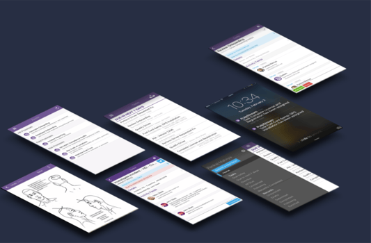 Multiple devices displaying dashboards and process automation
