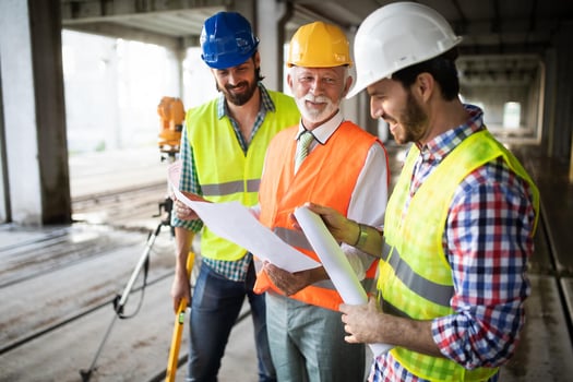 Engineers discussing their site's job safety analysis