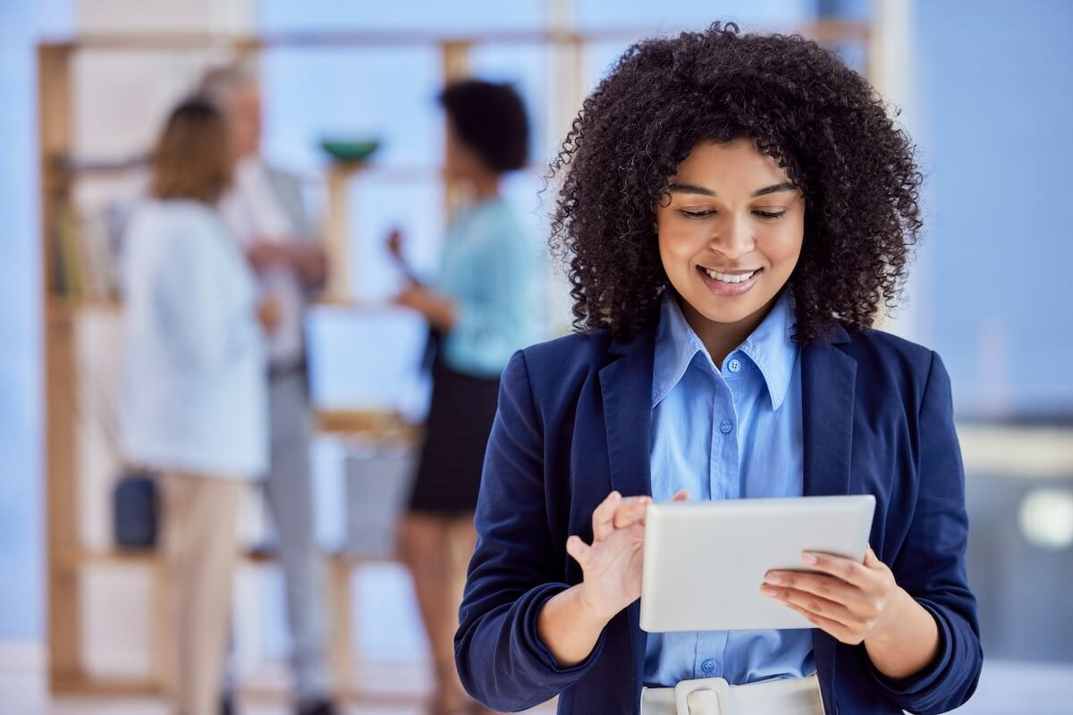 Best leave management software: HR staff using a tablet