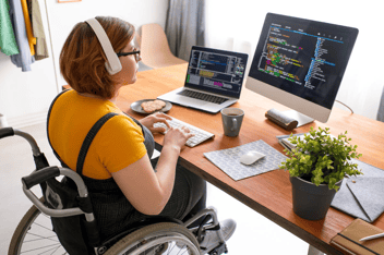 Tracking employee attendance: programmer working at home