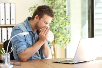 FMLA fraud: entrepreneur sneezing while working