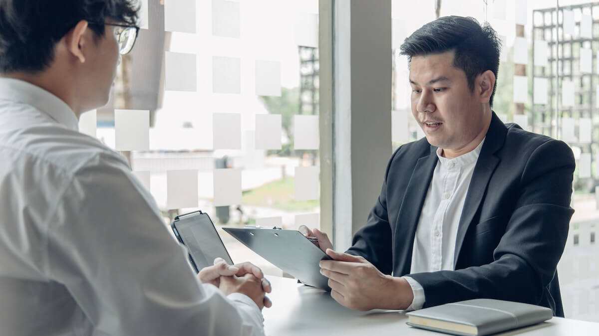 ADA interactive process: HR employee interviewing an applicant