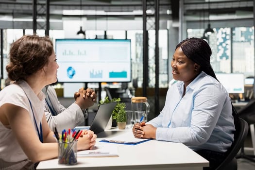 ADA interactive process: applicant talking to two HR staff