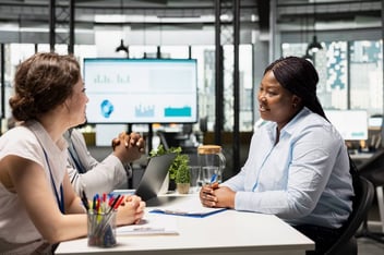 ADA interactive process: applicant talking to two HR staff