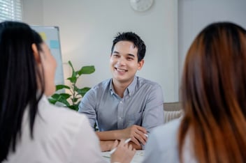 Reasonable accommodation request: employee talking to HR employees
