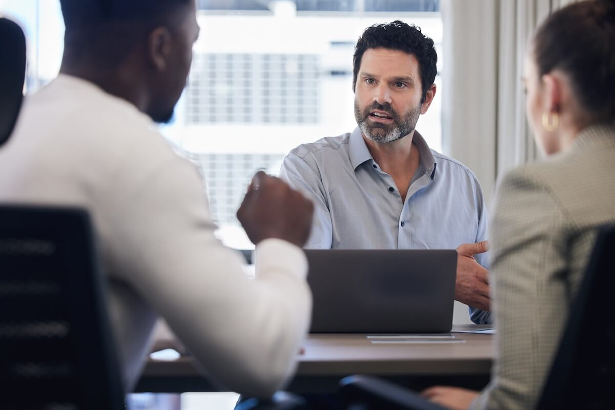 Employee disciplinary process: manager talking to his team