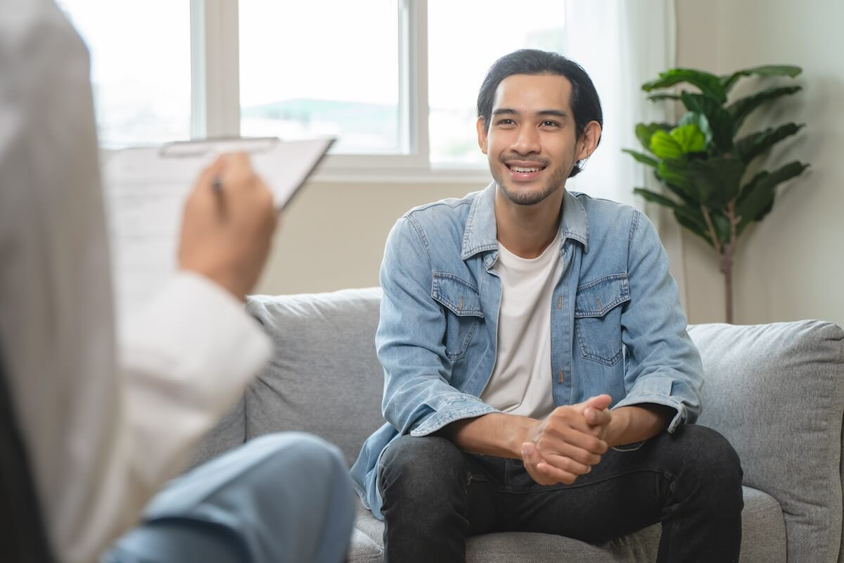Man talking to a psychiatrist